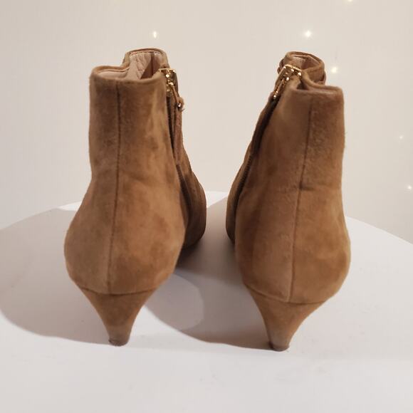 Nine West Zadan Suede Leather Kitten Heel Ankle Boots Size 6 Steampunk Victorian - Picture 3 of 11